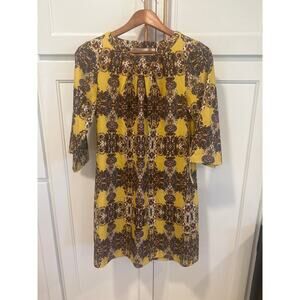 Uncle Frank Boho Sheath dress crossover NWT XS mustard brown causal business